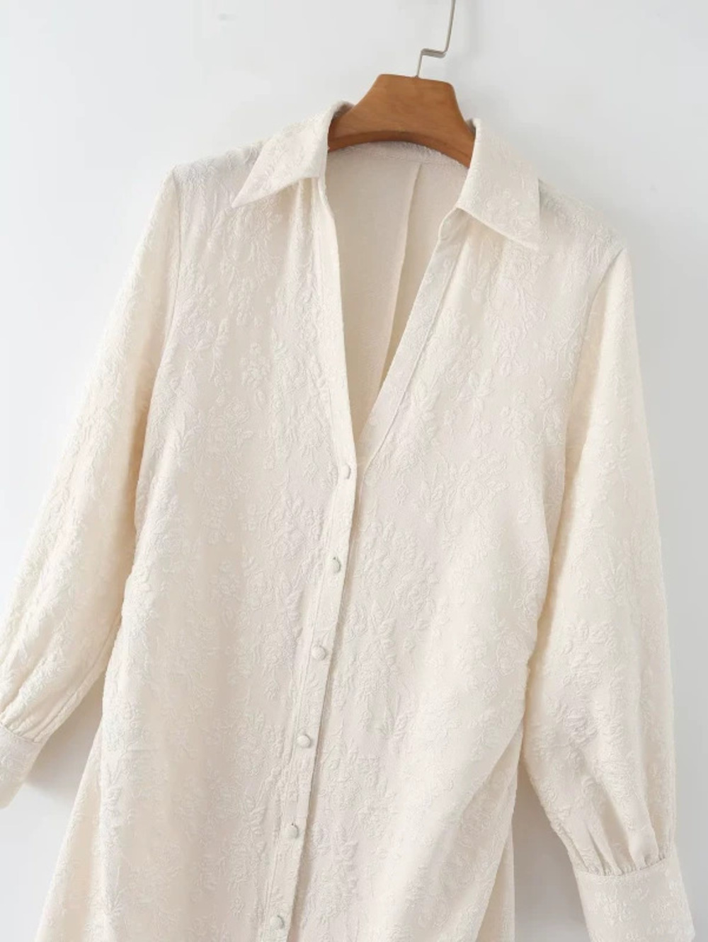 Womens Long Sleeve Jacquard Shift Dress